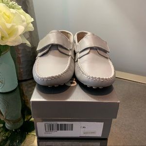 USED Boys Oca-Loca Gray Leather Loafers Sz 1.5